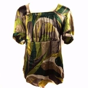 Plus Size Lane Bryant Green Babydoll Top